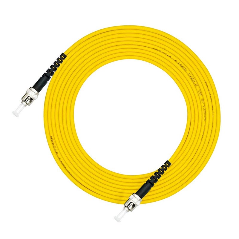 Jeirdus 3Meters 10ft ST to ST Fiber Optic Cable Jumper Optical Patch Cord Simplex Single-Mode 9/125 ST-ST - Image 1